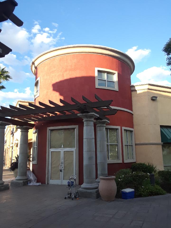 Coffee shop renovation — exterior facade and structure
